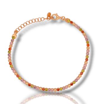 Tennis in argento 925º dorato oro Rosa 2.2mm  (code SHK905122)