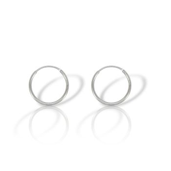 Orecchini cerchio in argento 925° rodiato (code SHK915165)