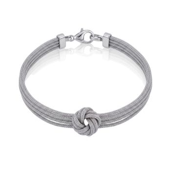 Platinum plated silver 925º brangle ith a knot (code SVX1403098)