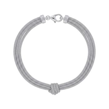 Platinum plated silver 925º brangle ith a knot (code SVX1501234)