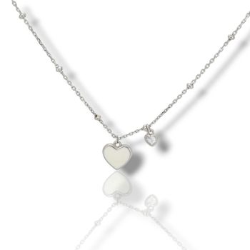 Girocollo Cuore in argento 925° rodiato  (code FC005429)