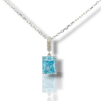 Κολιέ από επιπλατινωμένο ασήμι (κωδικός FC010584)