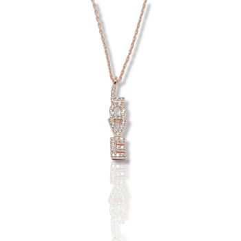 Ασημένιο κολιέ απο επιχρυσωμένο ασήμι 925° LOVE (code FC003441)