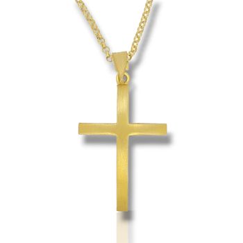 Croce in argento 925° dorato oro Giallo (code M002565)