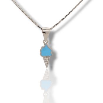 Silver necklace with a little ice cream (code: FC001287)