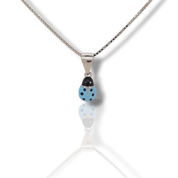 Κολιέ ασημένιο με μικρή πασχαλίτσα (code: FC001330)