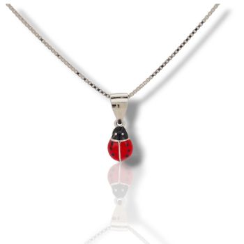 Collana in argento con piccola coccinella (code: FC001401)