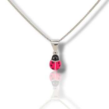 Κολιέ ασημένιο με μικρή πασχαλίτσα (code: FC001402)