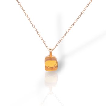 Κολιέ απο επιχρυσωμένο (ροζ) ασήμι 925° (code FC004711)