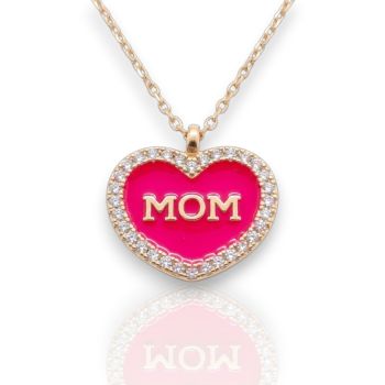 Girocollo Cuore e MOM in argento 925° dorato  (code FC005357)