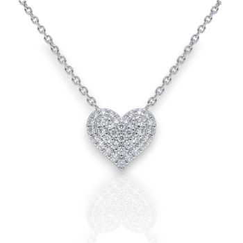 Girocollo Cuore in argento 925° rodiato e zirconi cubici (code FC005674)