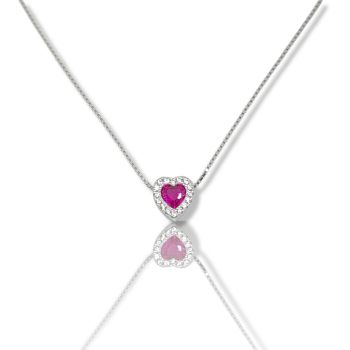 Girocollo Cuore in argento 925° rodiato (code FC005857)