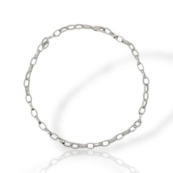 Κολιέ απο επιπλατινωμένο ασήμι 925° (code FC007989)