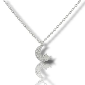 Κολιέ από επιπλατινωμένο ασήμι (κωδικός FC010669)