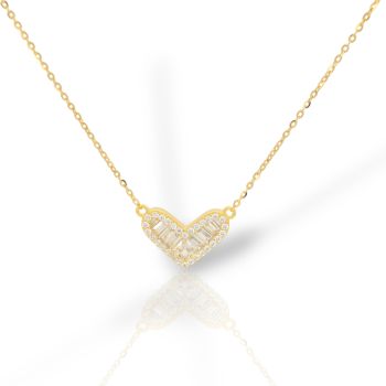 Κολιέ καρδούλα απο ασήμι 925º  επιχρυσωμένο  (code FC012038)