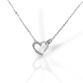 Girocollo Cuore in argento 925° rodiato (code FC012545)