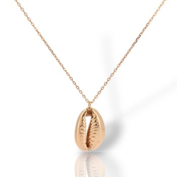 Ασημένιο κολιέ απο επιχρυσωμένο ασήμι 925° κοχύλι. (code FC001928)