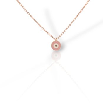 Ασημένιο κολιέ απο επιχρυσωμένο ασήμι 925° ματάκι. (code FC001942)