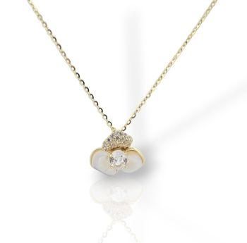 Girocollo Fiore in argento 925° dorato (code FCM002819)