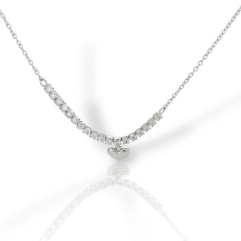 Girocollo Cuore in argento 925° rodiato (code FCM002767)