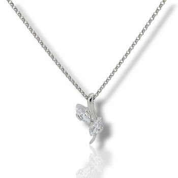 Κολιέ απο επιπλατινωμένο ασήμι 925° (code M002870)