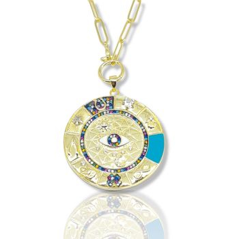 Ασημένιο κολιέ 925° επιχρυσωμένο (code NZC107222)