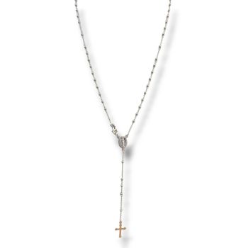 Rosario in argento rodiato (code SHK905122B)