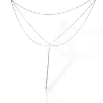 Κολιέ απο ασήμι 925º  επιπλατινωμένο  (code SHK002099)