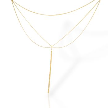 Κολιέ απο ασήμι 925º επιχρυσωμένο  (code SHK002099D)
