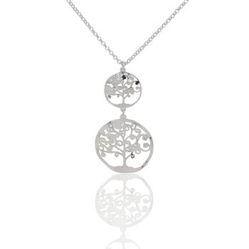 Girocollo Albero della vita in argento 925° rodiato (code  SHK001361B)