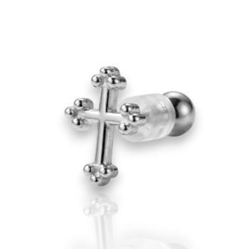 Piercing da Orecchio in Argento con Zircone (code FC015838)