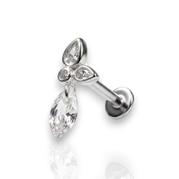 Ασημένιο Piercing Αυτιού με Ζιργκόν (code FC015253)