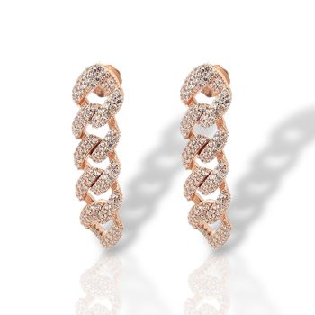 Orecchini in argento 925° dorato oro Rosa (code FCM002834)