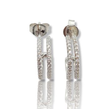 Σκουλαρίκια κρικάκι απο επιπλατινωμένο ασήμι 925° (code FC003250)