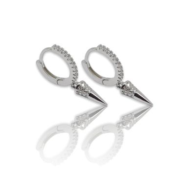 Σκουλαρίκια κρικάκι απο επιπλατινωμένο ασήμι 925° (code FC004683)