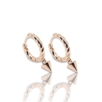 Σκουλαρίκια κρικάκι απο επιχρυσωμένο ασήμι 925° (code FC005276)