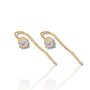 Σκουλαρίκια  απο επιχρυσωμένο  ασήμι 925° (code FC008273)