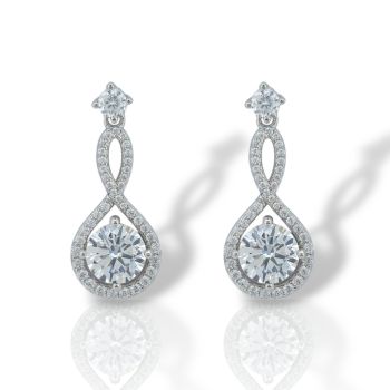 Ασημένια σκουλαρίκια  925° επιπλατινωμένα (code FC012441)