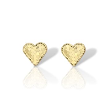 Σκουλαρίκια καρδιές απο επιχρυσωμένο ασήμι 925° (code FC014210)