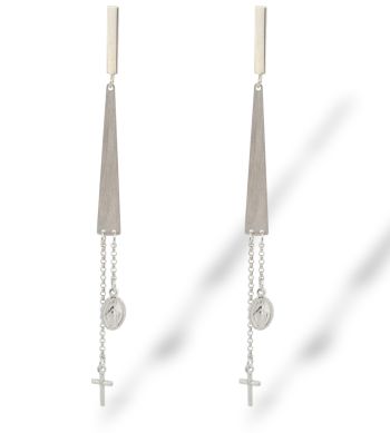 Orecchini in argento 925° rodiato (code SHK001844)