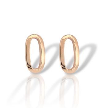 Σκουλαρίκια κρικάκια απο ροζ επιχρυσωμένο ασήμι 925° (code GEM19904)