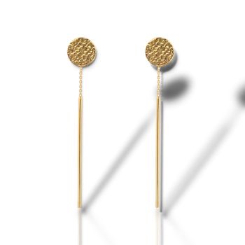 Orecchini pendenti in argento 925° dorato (code SL000017)