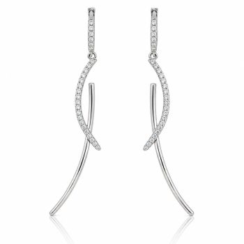 Σκουλαρίκια απο επιπλατινωμένο ασήμι 925° (code SHK002322G)