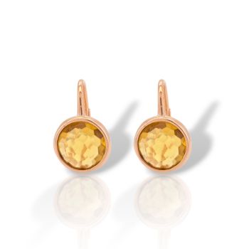Σκουλαρίκια  απο επιχρυσωμένο (ροζ) ασήμι 925° (code GEM23336)