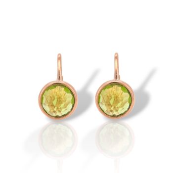 Σκουλαρίκια  απο επιχρυσωμένο (ροζ) ασήμι 925° (code GEM23342)