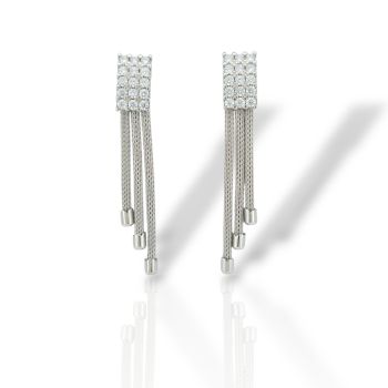 Σκουλαρίκια απο επιπλατινωμένο ασήμι 925° (code SVX2400098)