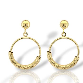 Σκουλαρίκια κρεμαστά απο επιχρυσωμένο ασήμι 925° (code SVX2402587)