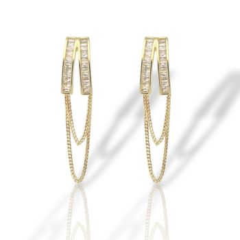 Orecchini in argento 925° dorato  (code FCM002792)