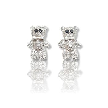 Σκουλαρίκια αρκουδάκι απο ασήμι 925° (code FC000713)