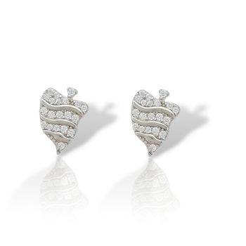 Σκουλαρίκια Ψαράκι απο επιπλατινωμένο ασήμι 925° (code FC001081)